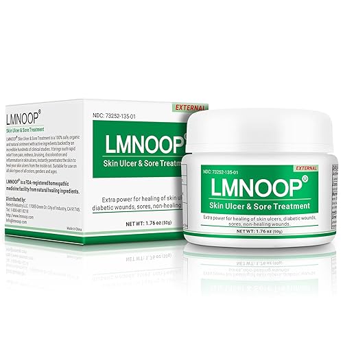 LMNOOP® Skin Ulcer Healing Ointment, for Foot & Leg Ulcers, Sores, Varicose Ulcers, Stasis Ulcers, Bedsores, Cuts, Burns, Skin I