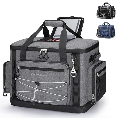 Maelstrom Soft Cooler Bag,Soft Sided Insulated Hard-Bottom Beach Ice Chest Large Leakproof Camping Portable Travel Cooler for Ca