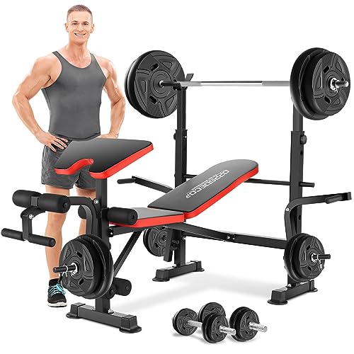 oppsdecor OPPSDECOR in 650lbs Weight Bench Adjustable Workout