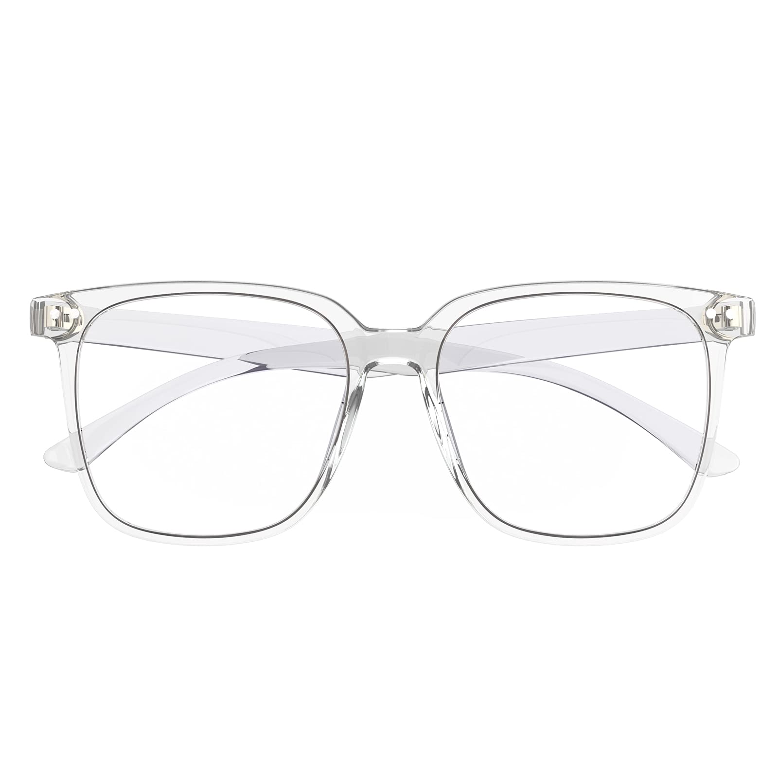 DTIUGUTAE Blue Light Blocking Glasses for Women Men Anti Glare Reduce Eyeglasses Computer Oversized(Clear)