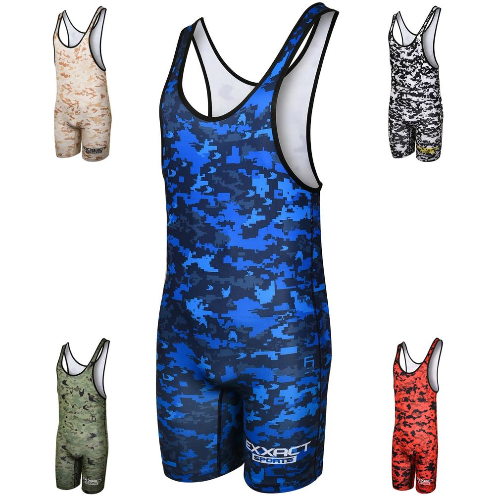 Exxact Sports Digital Camouflage Wrestling Singlet for MMA ...