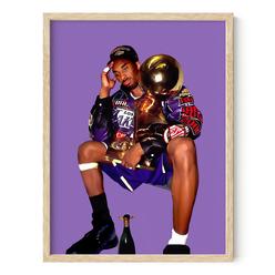 Haus and Hues Kobe Bryant Poster Framed, Kobe Bryant Framed Picture, Basketball Posters for Boys Bedroom, Basketball Wall Art fo