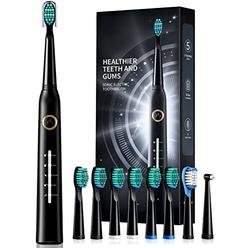 TEETHEORY Sonic Electric Toothbrushes for Adults, 8 Brush Heads Electric Toothbrush with 40000 VPM Deep Clean 5 Modes, Rechargeable Toothb