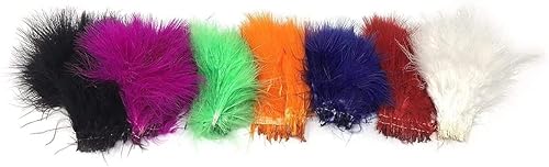 Creative Angler Strung Marabou Bird Feathers for Tying Fly Fishing Flies - Fly Tying Accessories - Perfect Choice for Tail & Win