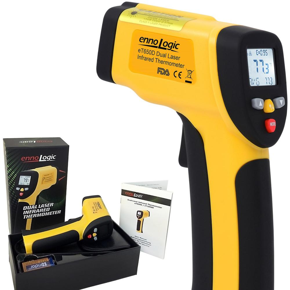 ennoLogic Temperature Gun (NOT for Body Temp) - Accurate High Temperature Dual Laser Infrared Thermometer -58°F to 1202°F - Digi