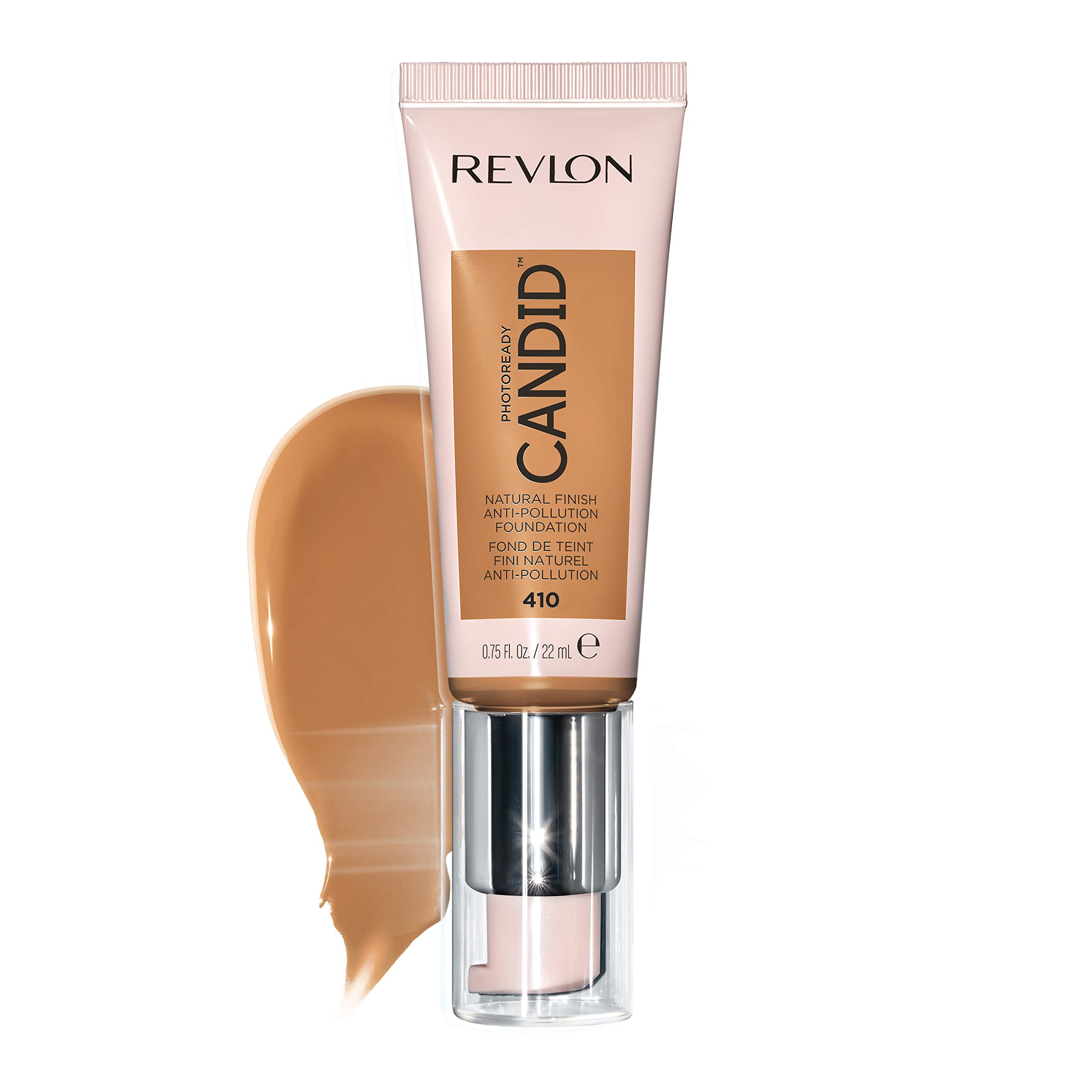 Revlon PhotoReady candid Natural Finish Foundation, with Anti-Pollution, Antioxidant, Anti-Blue Light Ingredients, 410 Toast, 07