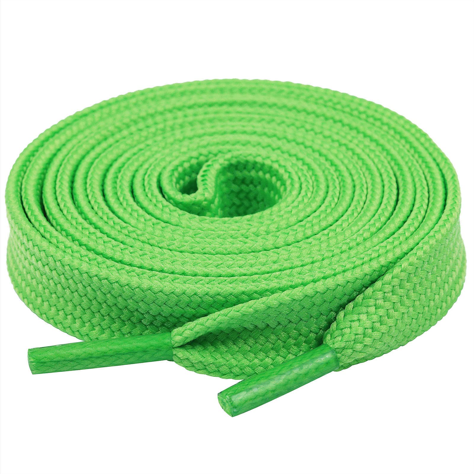 Olukssck 1 Pair Flat Shoe Laces for Sneakers, 25 Wide Athletic Shoelaces green 36 inch(91cm)