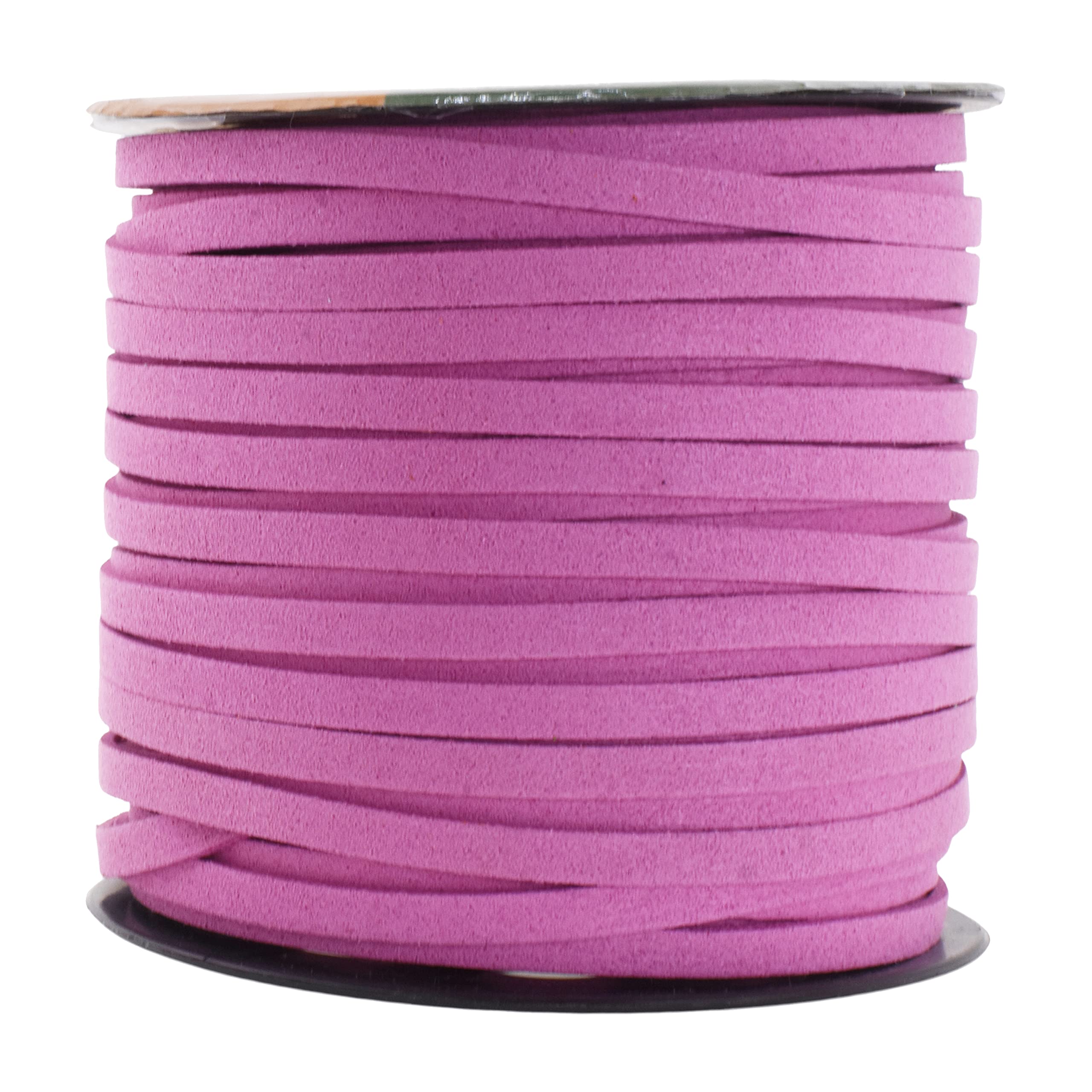 Mandala crafts 50 Yards 5mm Lavender Faux Suede cord Flat Vegan