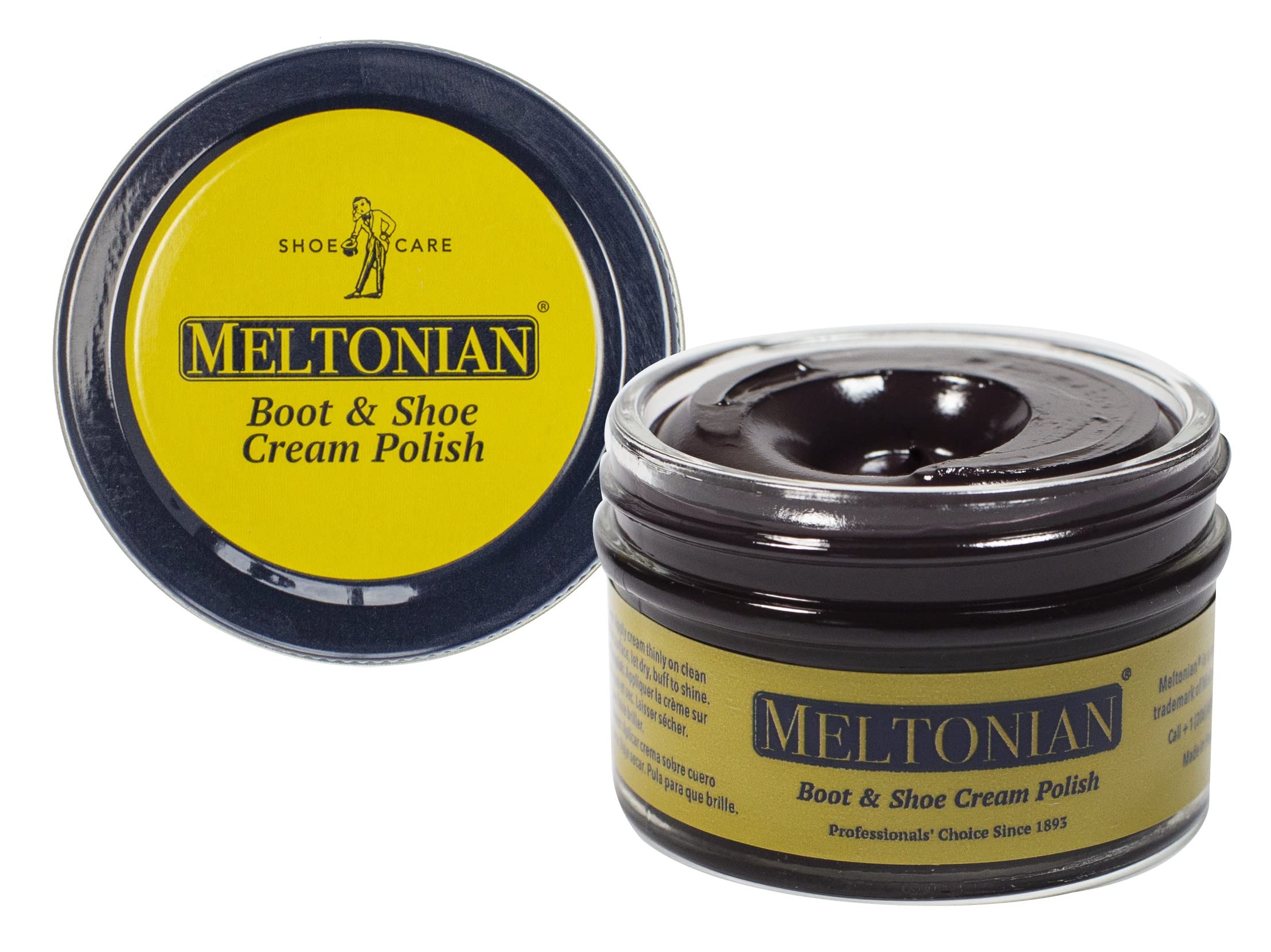 Meltonian cream  Bordeaux  High Quality Shoe Polish for Leather  Boot, Purse, Furniture Wax  Leather conditioner  17 OZ Jar
