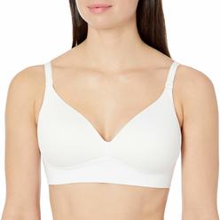 Warner's Warners Womens Benefits Allover-Smoothing Bliss Wireless Lightly Lined convertible comfort Bra RM1011W, classic White, 34B