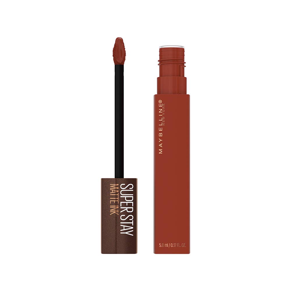Maybelline New York SuperStay Matte Ink Liquid Lipstick, coffee Edition, cocoa connoisseur, 017 Ounce