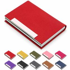 Padike Business card Holder, Business card case Professional PU Leather & Stainless Steel Multi card case,Business card Holder W