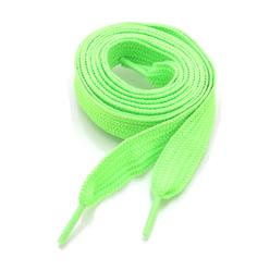 Firm Grip Laces Thick Flat 34 Wide Shoelaces Solid color for All Shoe Types (Neon green)