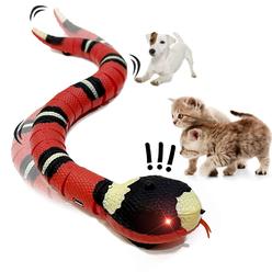 Pet2U 1PC Snake Cat Toy for Cats, Smart Sensing Snake Rechargeable, Automatically Sense Obstacles and Escape, Realistic S-Shaped