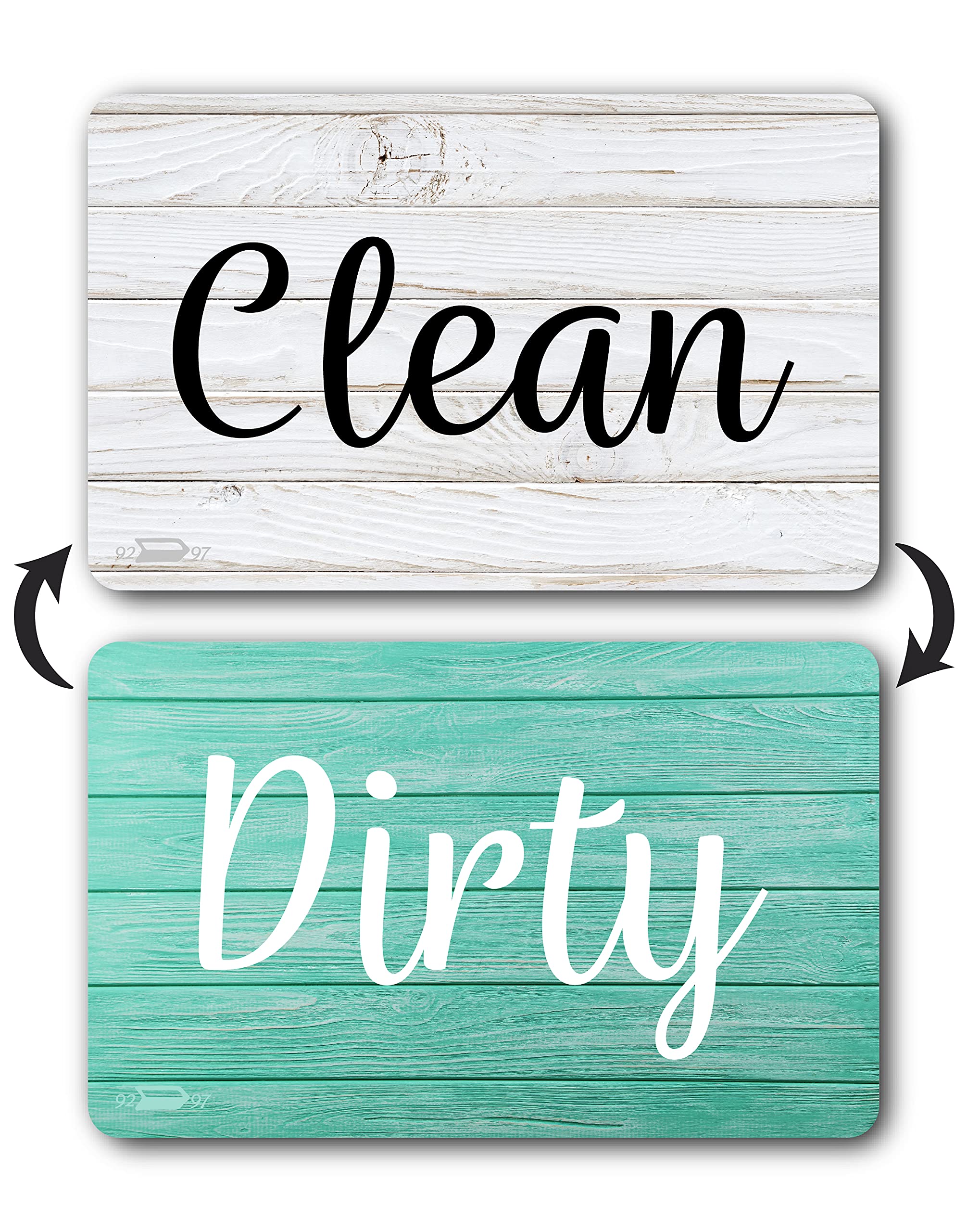 Brothers Bench Dishwasher Magnet Clean Dirty Sign, Teal Kitchen Accessories and Decor, Rustic Dishwasher Magnet, Clean Dirty Magnet for Dishwas