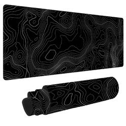 BZU Topographic contour Extended Big Mouse Pad Large,XL gaming Mouse Pad Desk Pad,315x118inch Long computer Keyboard Mouse Mat M