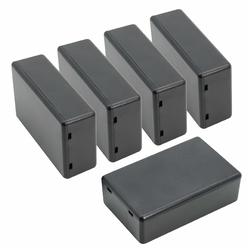 LeMotech 5 Pieces Plastic Project Box ES Junction case for Electronic Project, Black 315 x 197 x 102 inch (80 x 50x 26 mm)