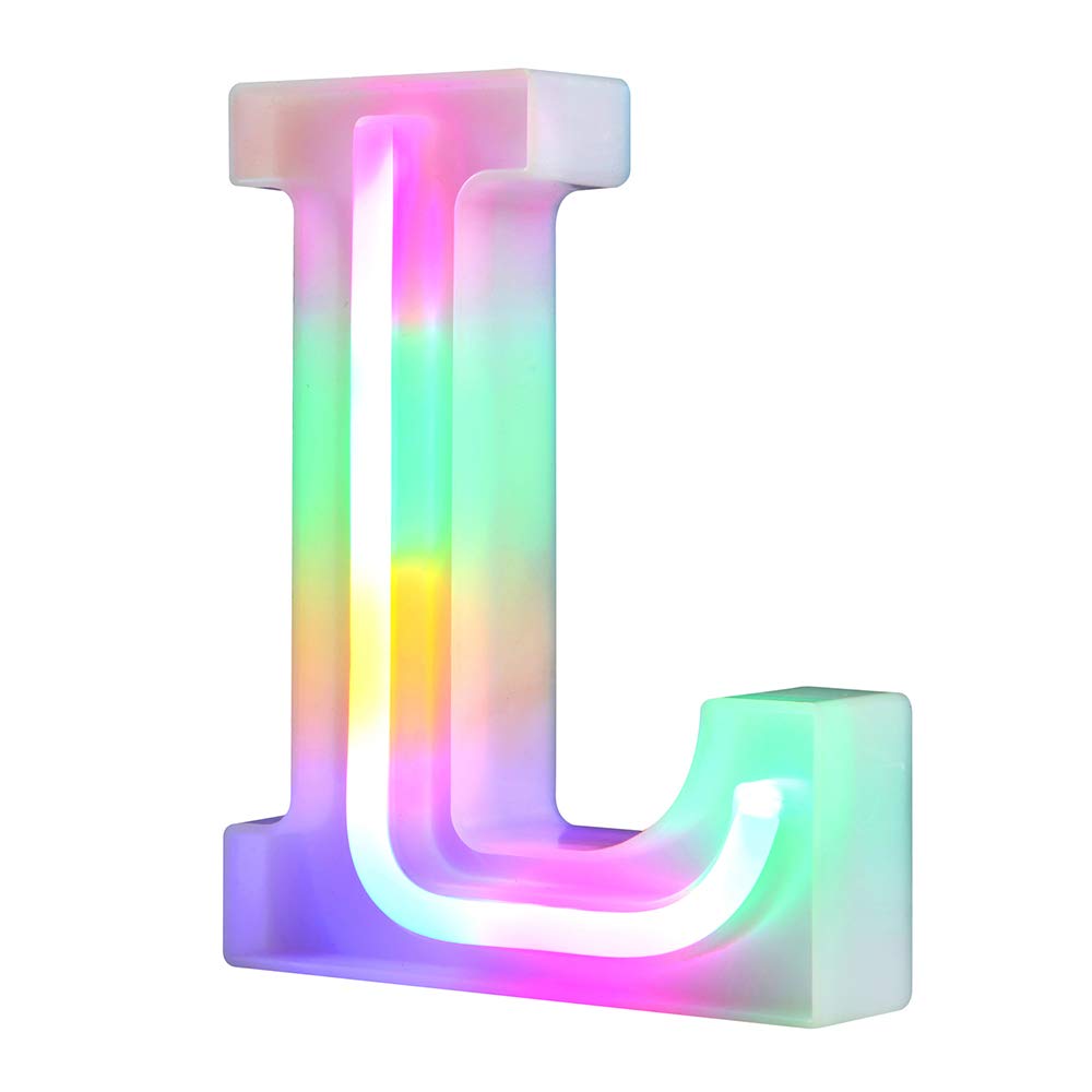 WARMTHOU Neon Letter Lights 26 Alphabet Letter Bar Sign Letter Signs for Wedding christmas Birthday Partty Supplies,USBBattery Powered Li