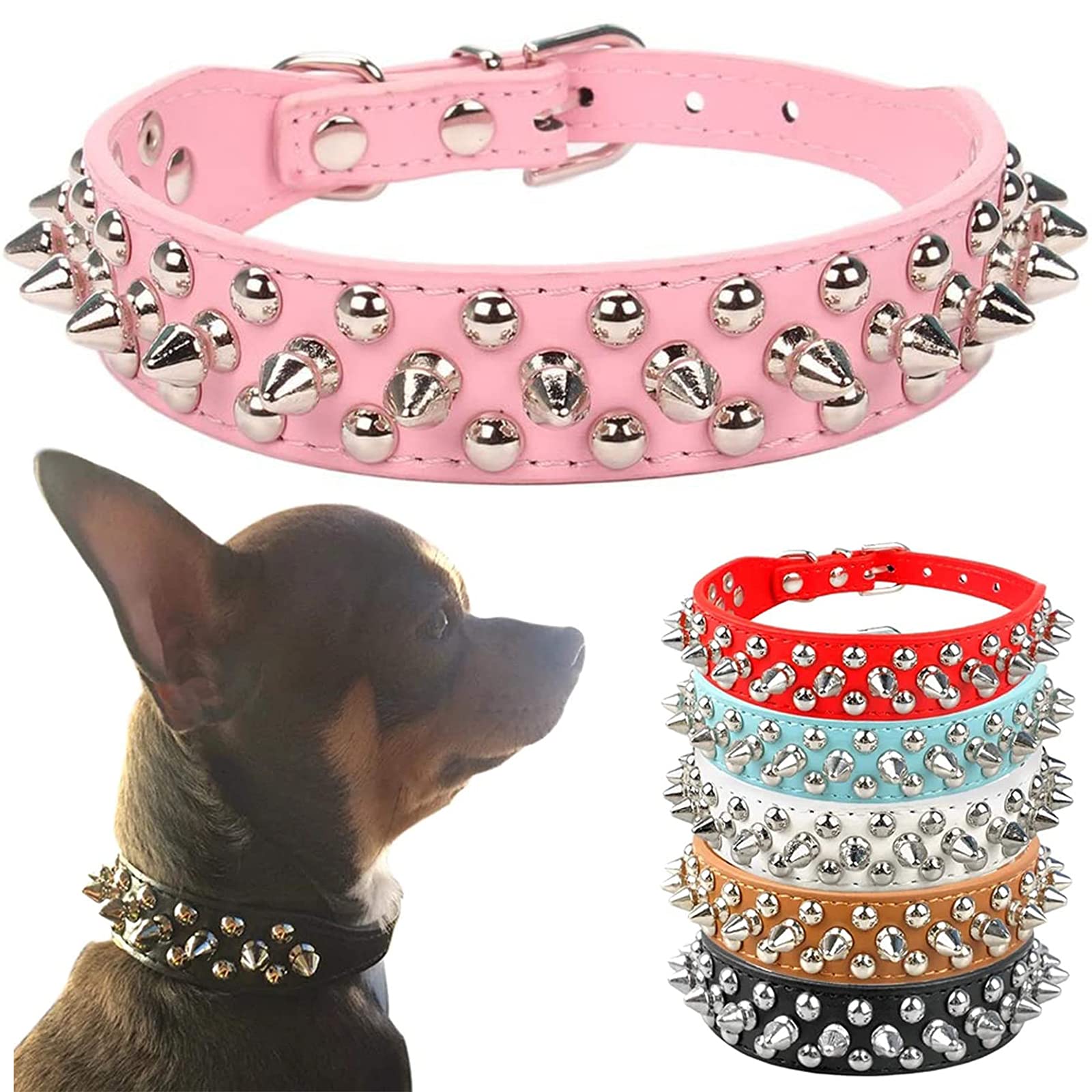 Small Dog Spiked Dog Collar For Chihuahua Extra-small Pet Collar