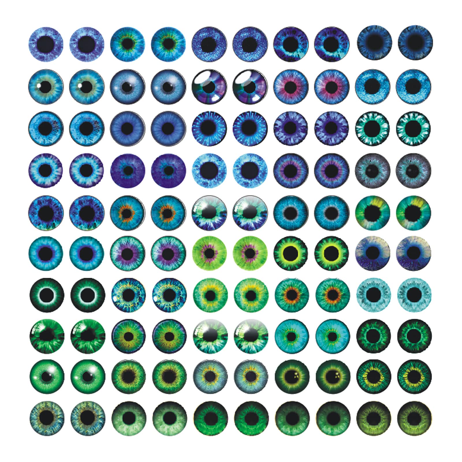 mjjmbc 100PcS Eyes glass cabochon for clay Doll Making Sculptures Props craft DIY Findings Jewelry Making christmas gift
