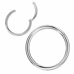 JOFUKIN 12g Hoops 14mm 12 Gauge Hoop Nose Rings for Men Silver Nose Ring Hoop Surgical Steel Nose Hoop Hypoallergenic Body Pierc