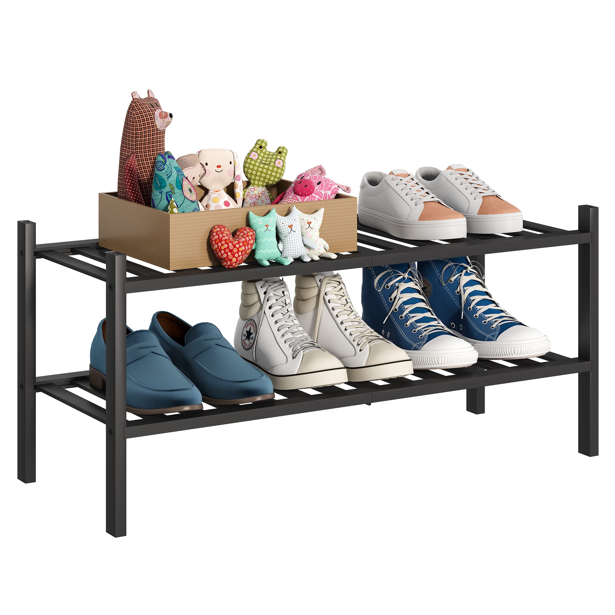 Amazon Bamboo Shoe Rack Tier BMOSU 2-Tier Bamboo Shoe Rack Premium