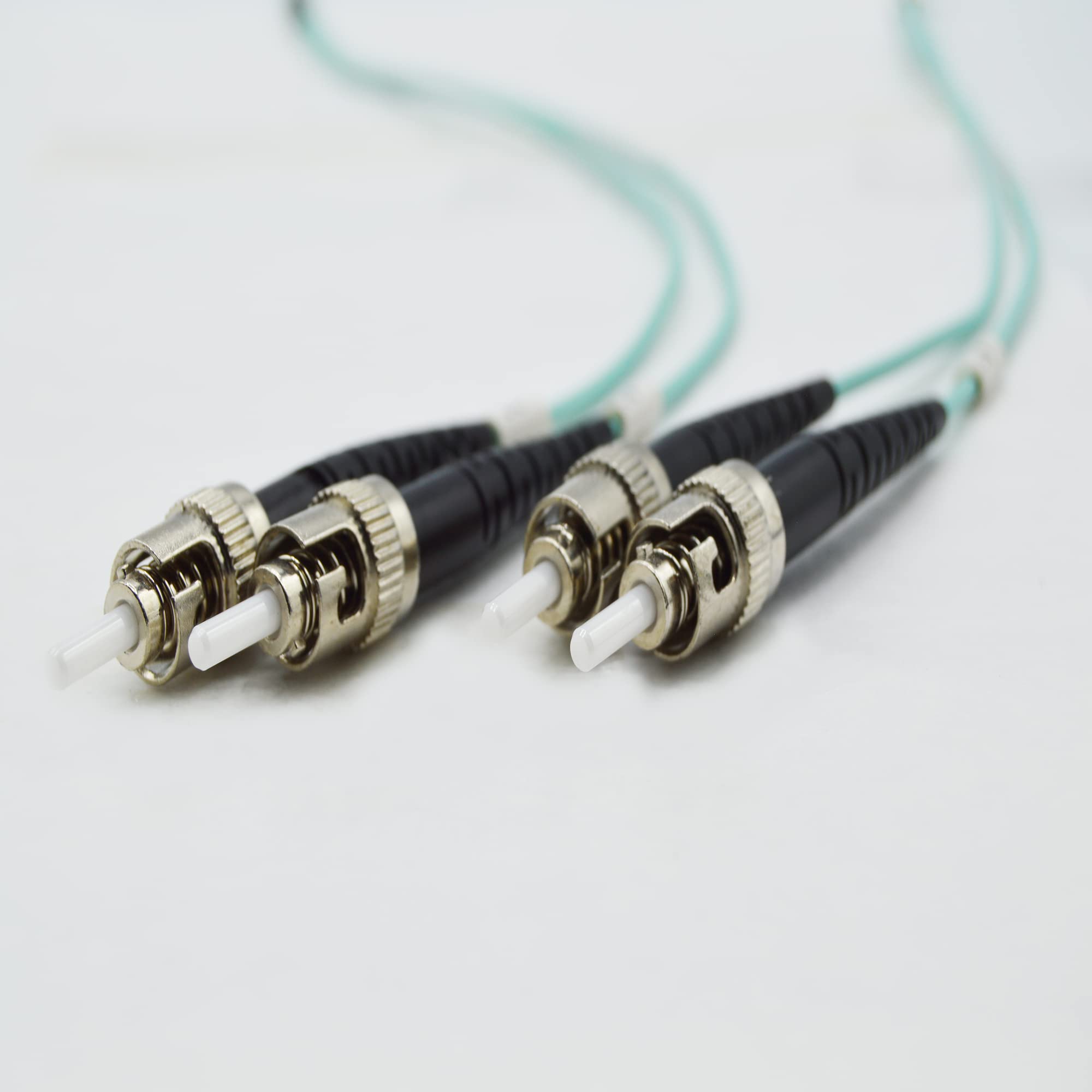 FiberCablesDirect 4M OM3 ST ST Fiber Patch cable  10gb Duplex 50125 ST to ST Multimode Jumper 4 Meter (1312ft)  Length Options: 05M-300M  Fibercab