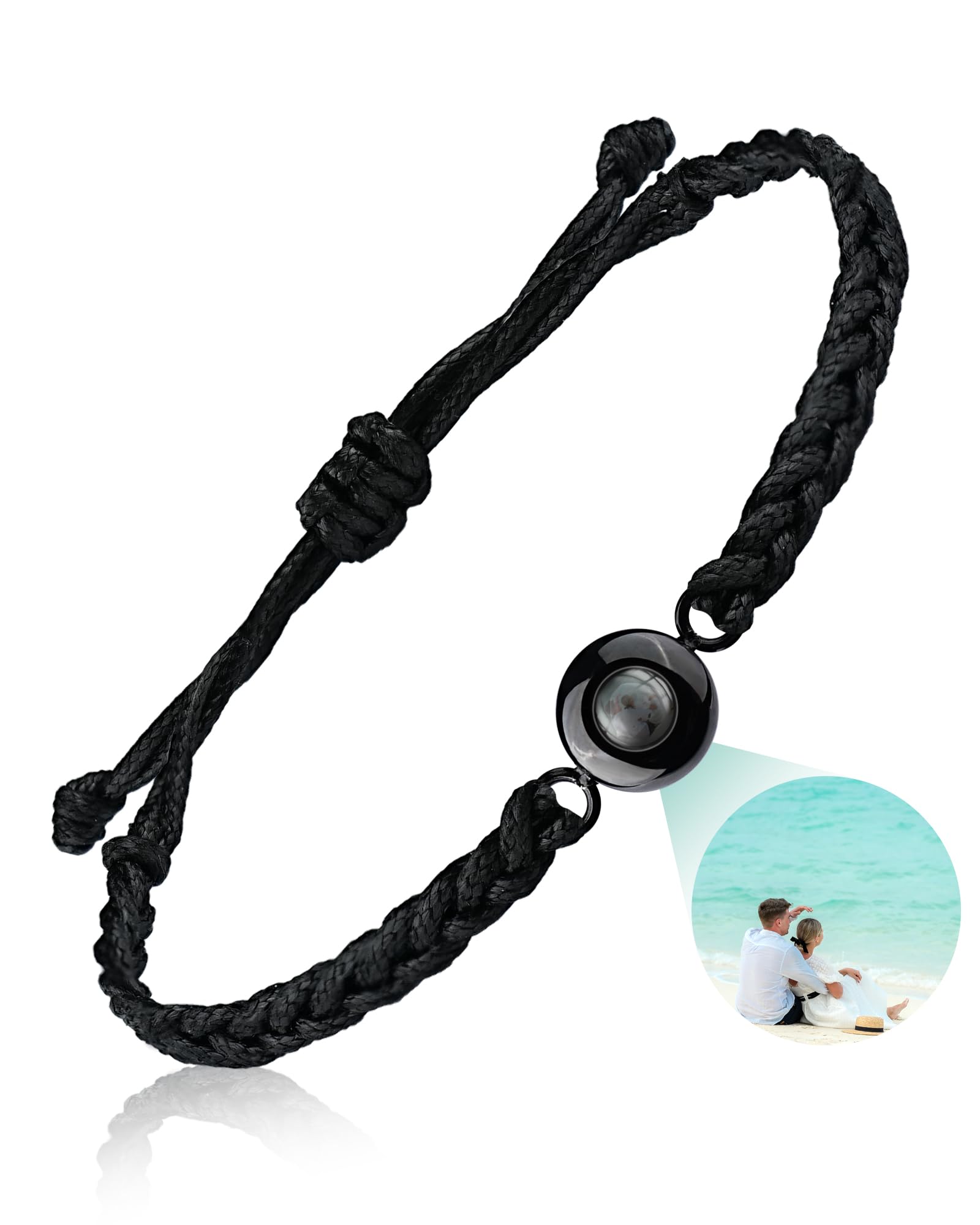 SUPHELPU Custom Bracelets with Picture inside, Customized Projection Bracelets with Photos, Picture Bracelet Personalized Photo,