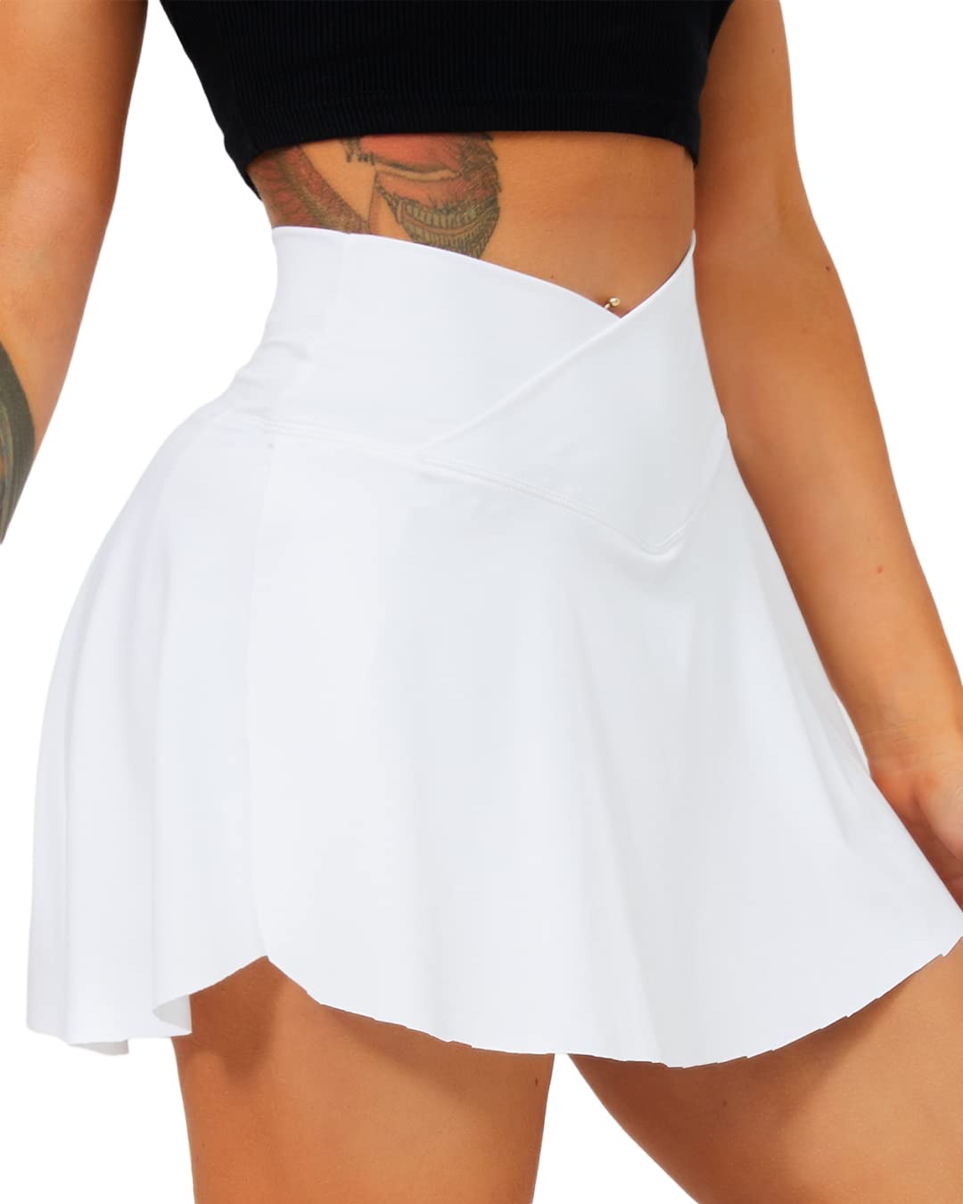 Navneet Women Tennis Skirts with Pockets High Waisted Golf Skirts Athletic Skorts Skirts for Women Activewear Pleated Skirt Runn