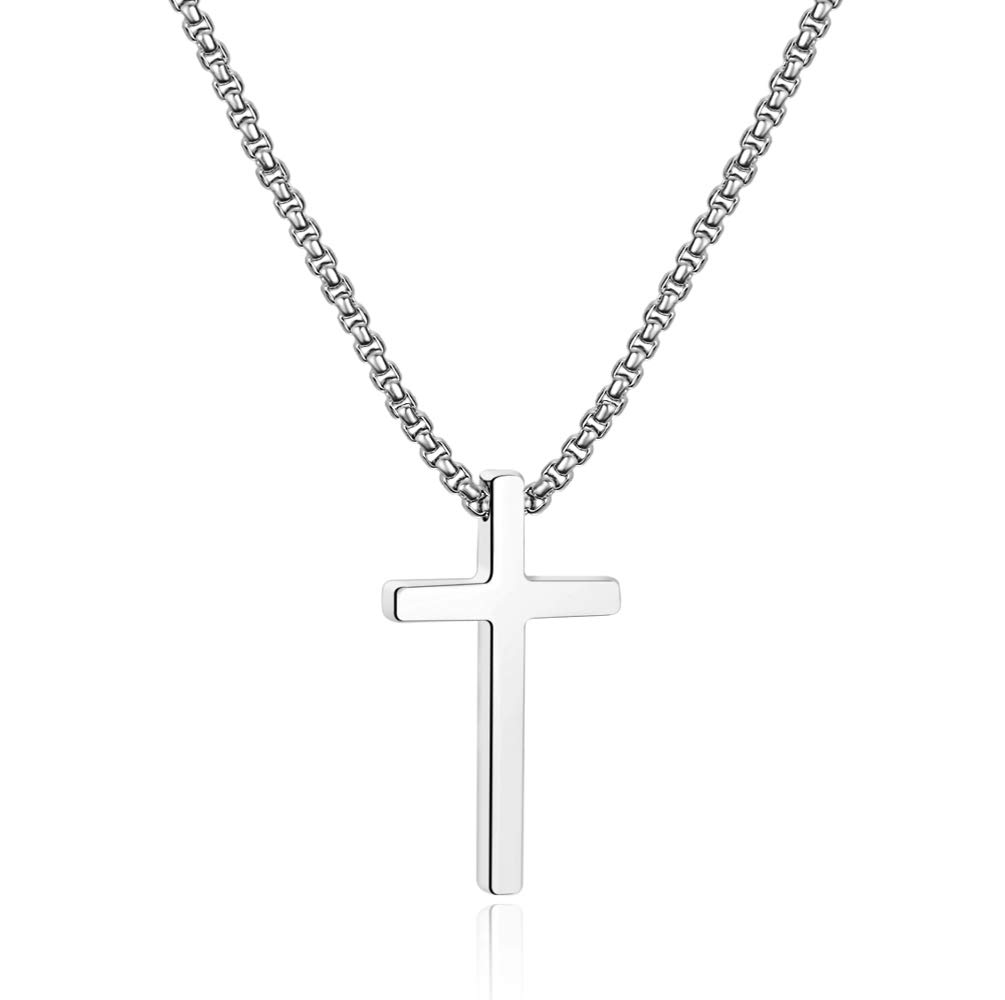 Ursteel Cross Necklace for Men Women Stainless Steel Cross