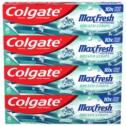 colgate Max Fresh Toothpaste, Whitening Toothpaste with Mini Breath Strips, clean Mint Toothpaste for Bad Breath, Helps Fight ca