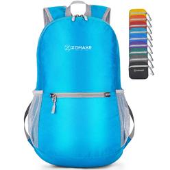 ZOMAKE Ultra Lightweight Hiking Backpack 20L - Water Resistant Small Backpack Packable Daypack for Women Men(Light Blue)
