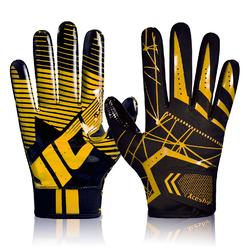 AcESHIP Football gloves Adult Football Receiver gloves,Enhanced Performance Football gloves and High grip Football gloves for Ad