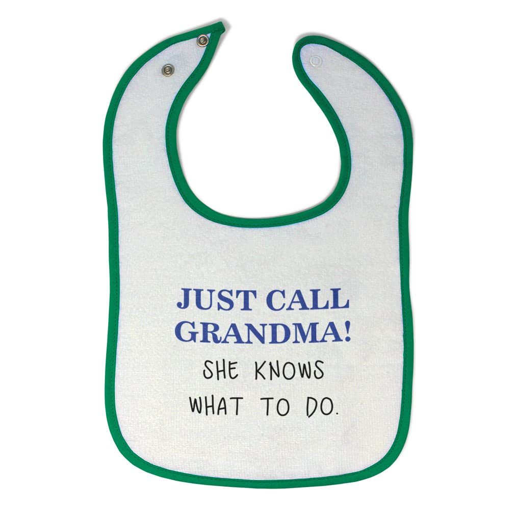 Cute Rascals Toddler & Baby Bibs Burp Cloths Grandma Grandmother Just Call Grandma She Knows What to Do Grandmother Cotton Baby Items for Bab
