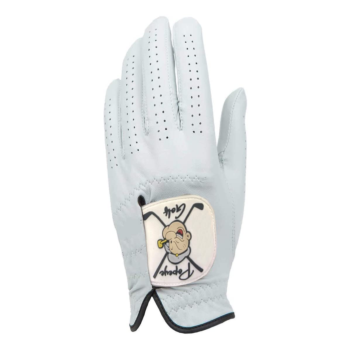 Popeye golf Mens AAA grade cabretta Leather glove (MediumLarge, Left)