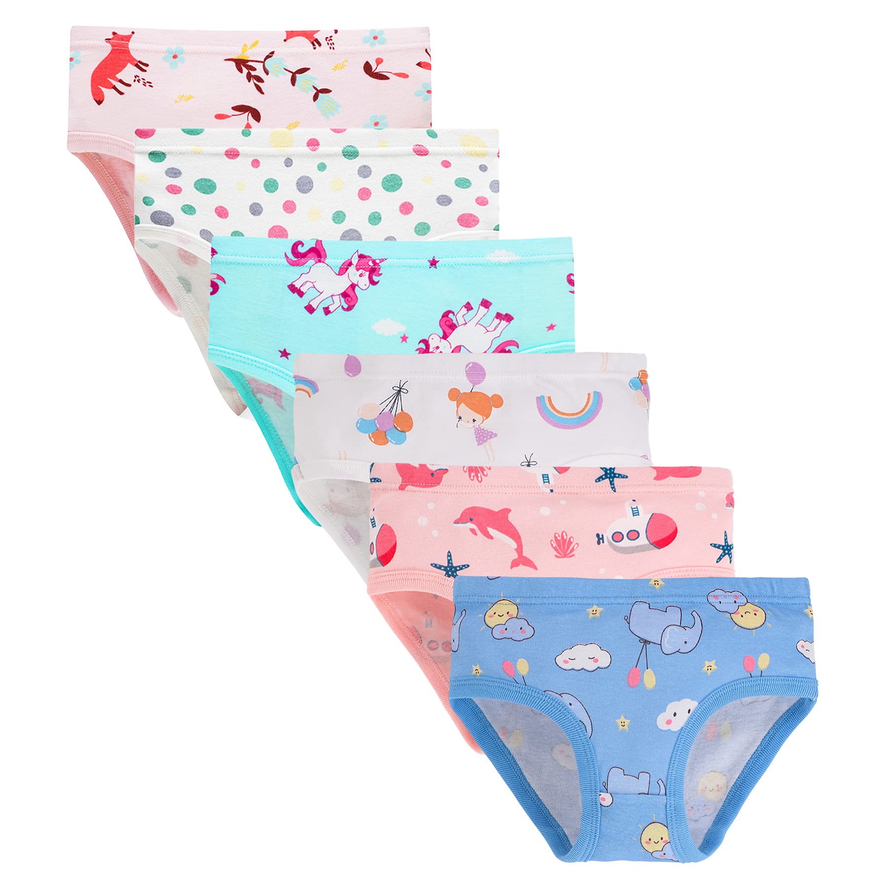 Sladatona Little Girls' Soft Cotton Underwear Bring Cool, Breathable  Comfort Experience Panty 2-3t