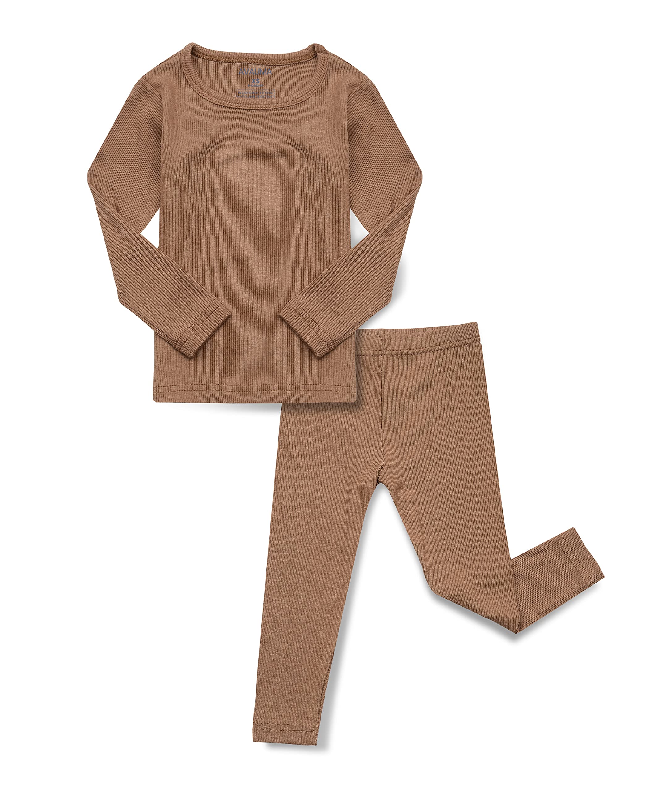 AVAUMA Baby Boys girls Pajama Set Kids Toddler Snug fit Ribbed Sleepwear pjs for Daily Life Style (Scamel(L))