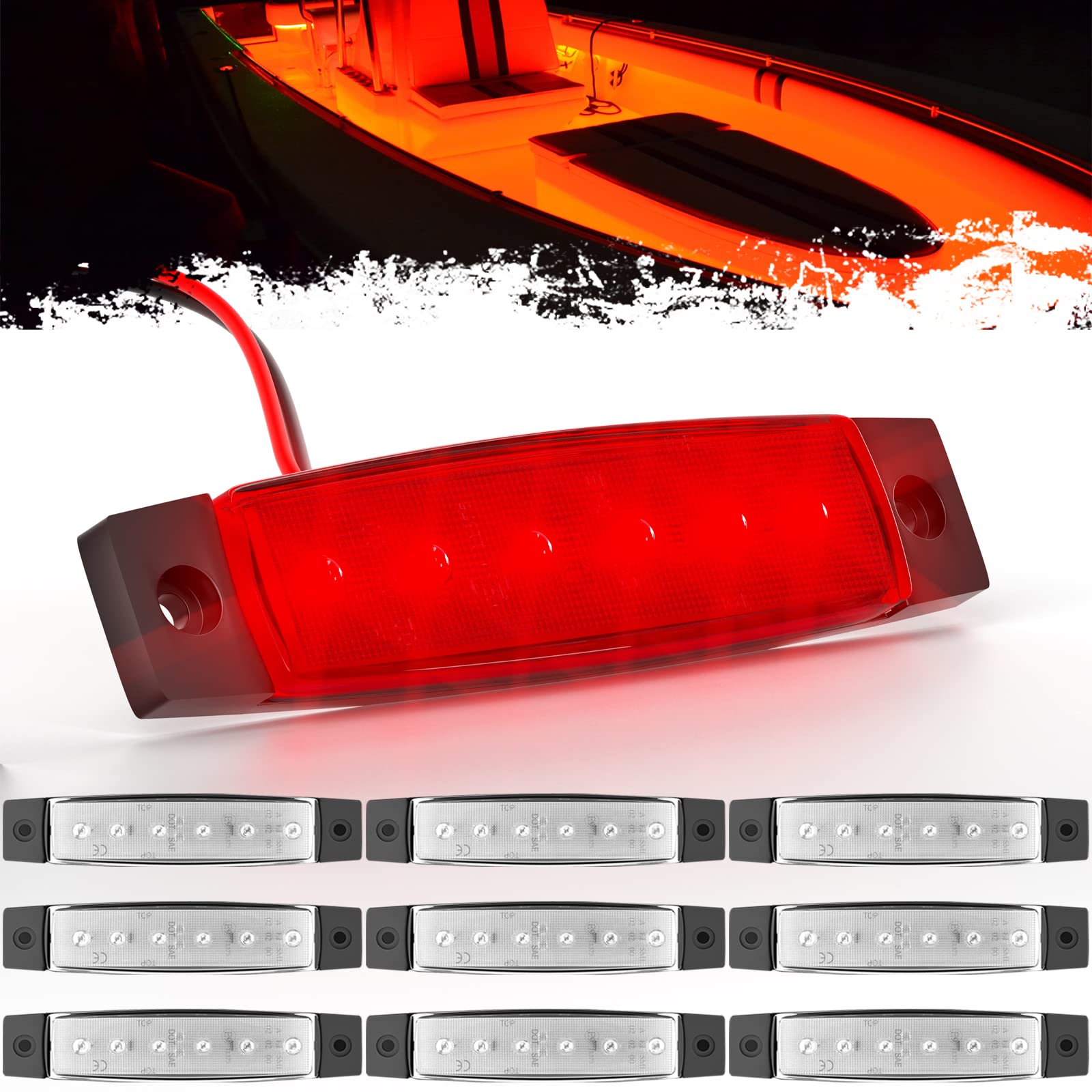 PSEQT LED Boat Navigation Lights Marine Interior courtesy Light Strip
