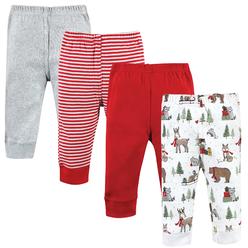 Hudson Baby Unisex Baby cotton Pants and Leggings, christmas Forest, 6-9 Months