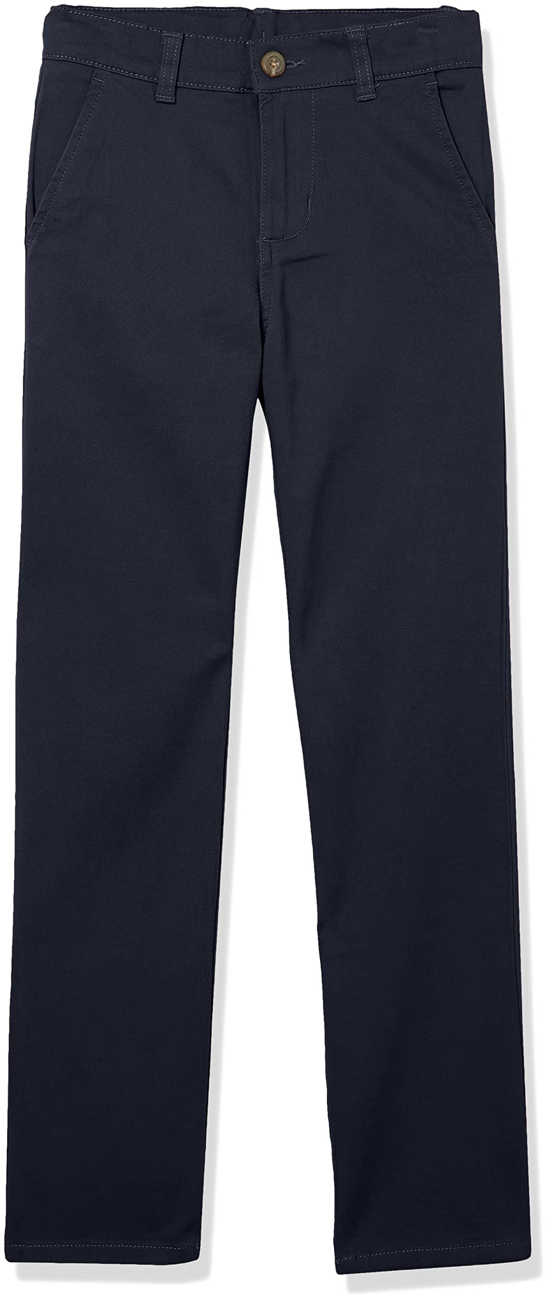 IZOD Boys School Uniform Twill Khaki Pants, Flat Front comfortable