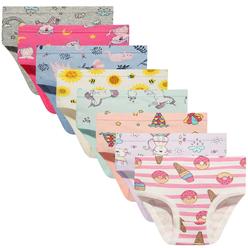 NEIYISHE girls cotton Brief Breathable Toddler Panties Kids Assorted Underwears (8, Bssorted B24)