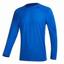 Satankud Mens Swim Shirts Rashguard Sun Shirt UPF 50 UV Sun Protection Outdoor Long Sleeve T-Shirt Swimwear Blue L