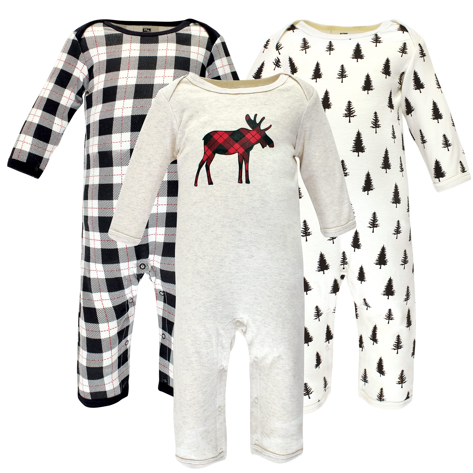 Hudson Baby Unisex Baby cotton coveralls Moose, 18-24 Months