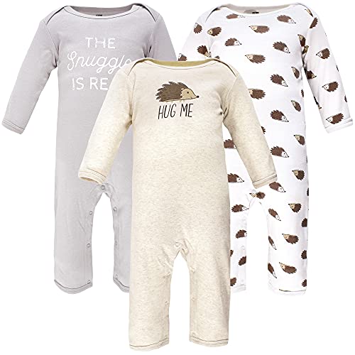 Hudson Baby Unisex Baby cotton coveralls Hedgehog, 3-6 Months