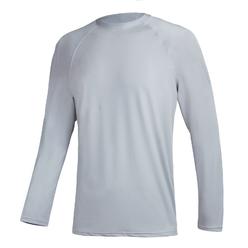 Satankud Mens Swim Shirts Rashguard Sun Shirt UPF 50 UV Sun Protection Outdoor Long Sleeve T-Shirt Swimwear Light gray M