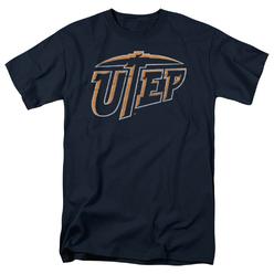 Logovision UTEP UT El Paso Official Distressed Primary Logo Unisex Adult T Shirt,University of Texas at El Paso, Medium