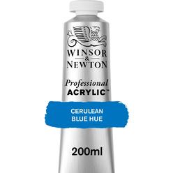 Winsor Newton Winsor  Newton Professional Acrylic color, 200ml (675oz) tube, cerulean Blue Hue