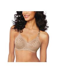 Bali Womens Lace and Smooth Underwire Bra, Nude,36c
