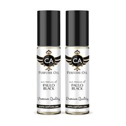 cA Perfume Impression of R Lauren Paulo Black For Men Replica Fragrance Body Oil Dupes Alcohol-Free Essential Aromatherapy Sampl