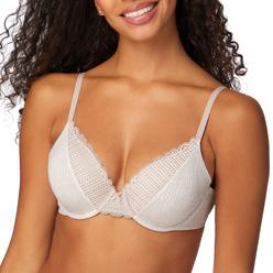 Maidenform comfort Devotion Lace Bra, Smoothing Full-coverage T-Shirt Bra for Everyday comfort, comfortable Lace Bra, Moving Tex